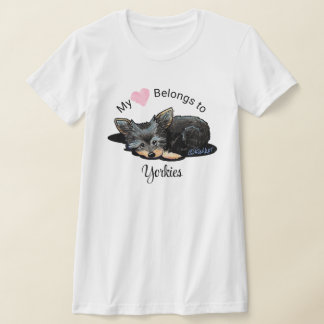 Camiseta Yorkie Terrier Mi Corazón Pertenece