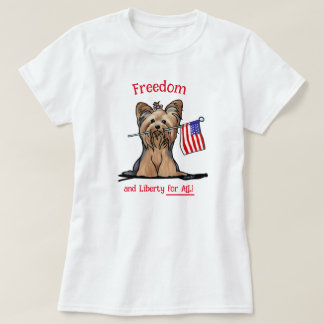 Camiseta Yorkie Terrier USA Freedom