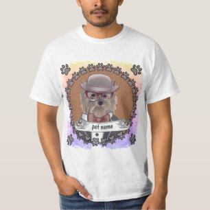 Camiseta Yorkie usando gafas