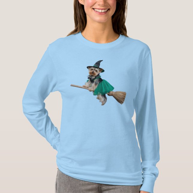 Camiseta Yorkie Witch (Anverso)