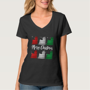 Camiseta Yorkie Yorkshire Terrier Feliz Navidad Argyle Do
