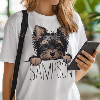 Camiseta Yorkie Yorkshire Terrier Perro Personalizado Nombr