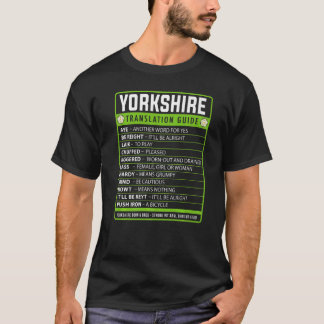 Camiseta Yorkshire Slang Idea Translation Guide Orgulloso Y