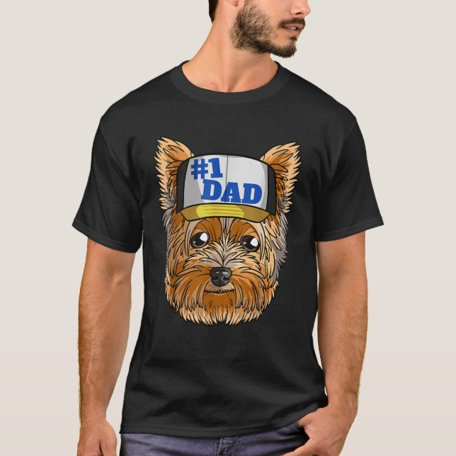 Camiseta Yorkshire Terrier 1 Yorkie Dad Day T Shir (Anverso)