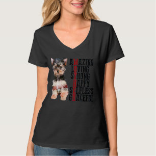 Camiseta Yorkshire Terrier Asombroso Amar Fuerte Ser Feliz