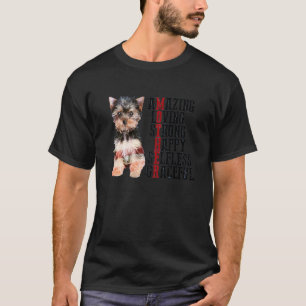 Camiseta Yorkshire Terrier Asombroso Amar Fuerte Ser Feliz
