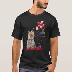 Camiseta Yorkshire Terrier Balloon Hummingbird Heart Love R