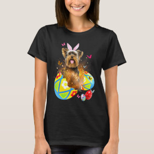 Camiseta Yorkshire Terrier Bunny Ear Eggt Hunt Easter Costu