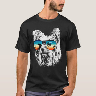 Camiseta Yorkshire Terrier Con Gafas De Sol Retro St