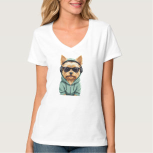 Camiseta Yorkshire Terrier Con Hoodie Funny Guay Animal