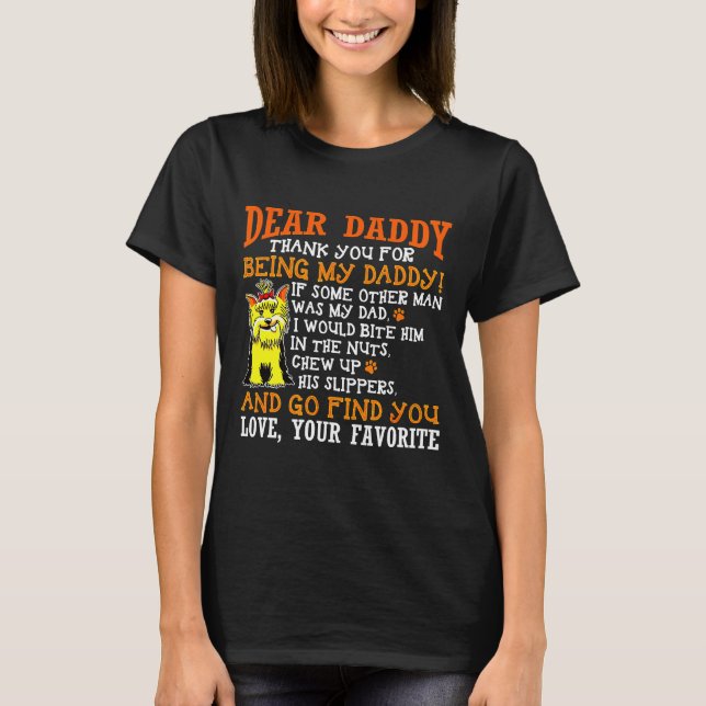 Camiseta Yorkshire Terrier Daddy Gracias (Anverso)