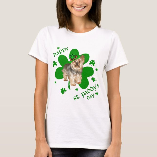 Camiseta Yorkshire Terrier Día de San Patricio (Anverso)