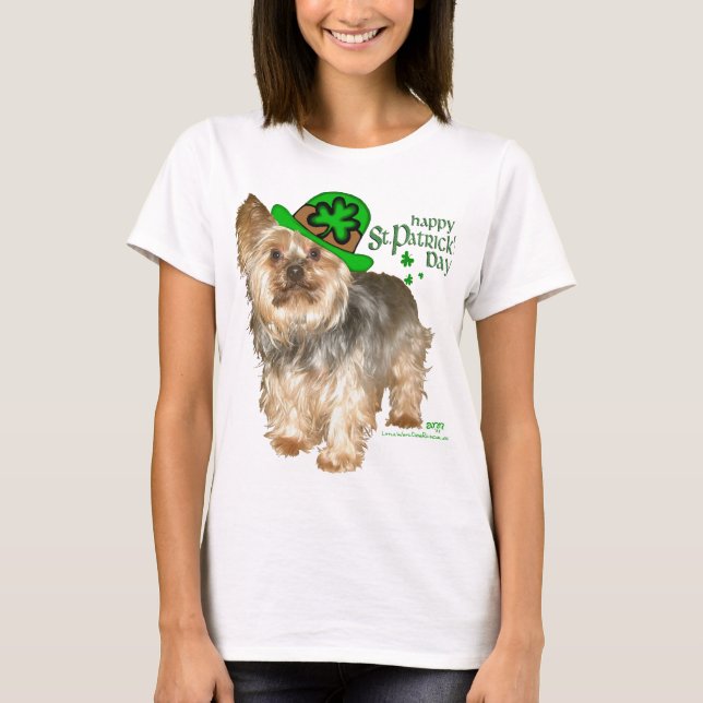 Camiseta Yorkshire Terrier Día de San Patricio (Anverso)