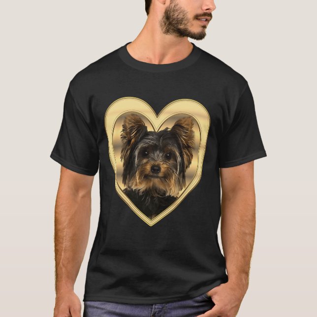 Camiseta Yorkshire Terrier Dog Heart Yorkshire Terrier (Anverso)