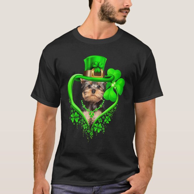 Camiseta Yorkshire Terrier Dog St Patricks Day Lover Irish (Anverso)