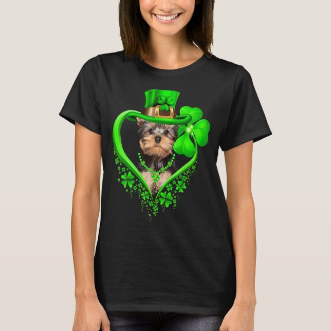 Camiseta Yorkshire Terrier Dog St Patricks Day Lover Irish (Anverso)