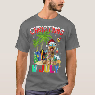 Camiseta Yorkshire Terrier en Santa Hat Gafas de sol Christ