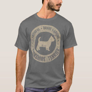 Camiseta Yorkshire Terrier, fiel valeroso vintage d
