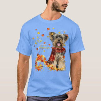 Camiseta Yorkshire Terrier Hola Otoño Por Perro Lover Graci