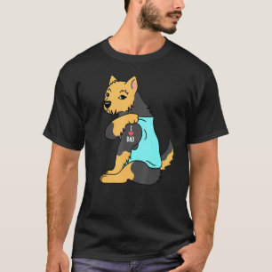 Camiseta Yorkshire Terrier I Love Dad Dog