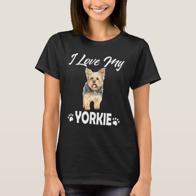 Camiseta Yorkshire Terrier I Love My Yorkie (Anverso)