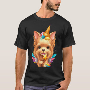 Camiseta Yorkshire Terrier Ice Cream Unicorn