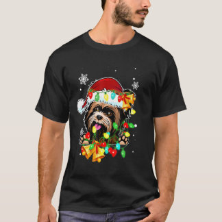 Camiseta Yorkshire Terrier ilumina perro de Navidad
