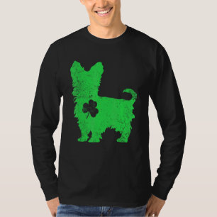 Camiseta Yorkshire Terrier Irlandés C Día de San Patricio L