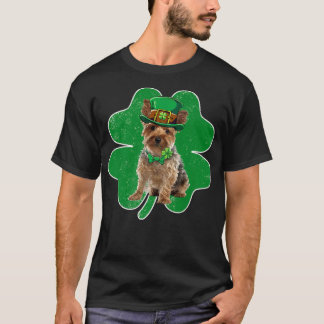 Camiseta Yorkshire Terrier Leprechaun Gorra y Shamrock St P