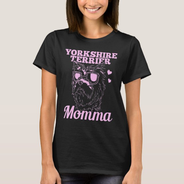Camiseta Yorkshire Terrier Momma Dog Mom (Anverso)