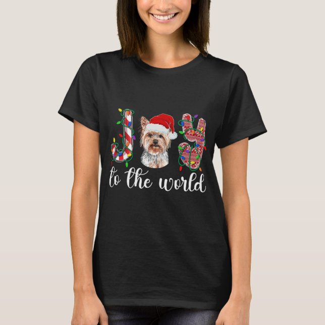 Camiseta Yorkshire Terrier Navidades Yorkie Xmas Fiesta (Anverso)