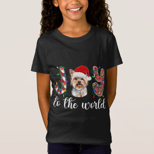 Camiseta Yorkshire Terrier Navidades Yorkie Xmas Fiesta (Anverso)