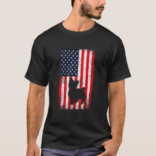Camiseta Yorkshire Terrier Patriot Veterano Julio 4