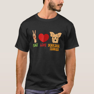 Camiseta Yorkshire Terrier Paz Amor Unidad Corazón Tregua M