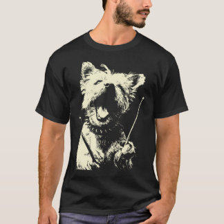 Camiseta Yorkshire Terrier Playing Drums Musician Dog