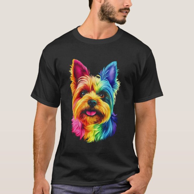 Camiseta Yorkshire Terrier Pop Art (Anverso)