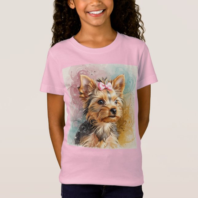 Camiseta Yorkshire Terrier por Natasha Us (Anverso)