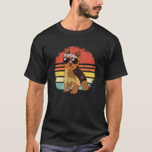 Camiseta Yorkshire Terrier Retro Vintage Gafas de sol Perro