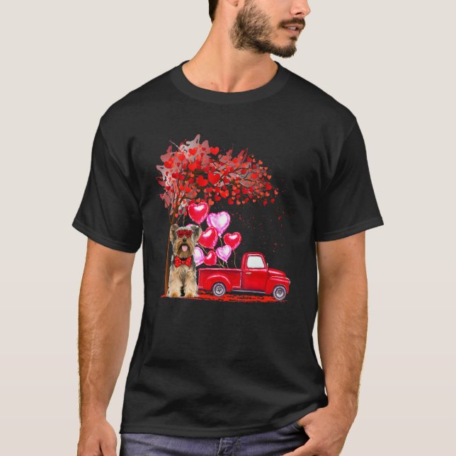 Camiseta Yorkshire Terrier Sungafas Corazón Árbol Recogida  (Anverso)