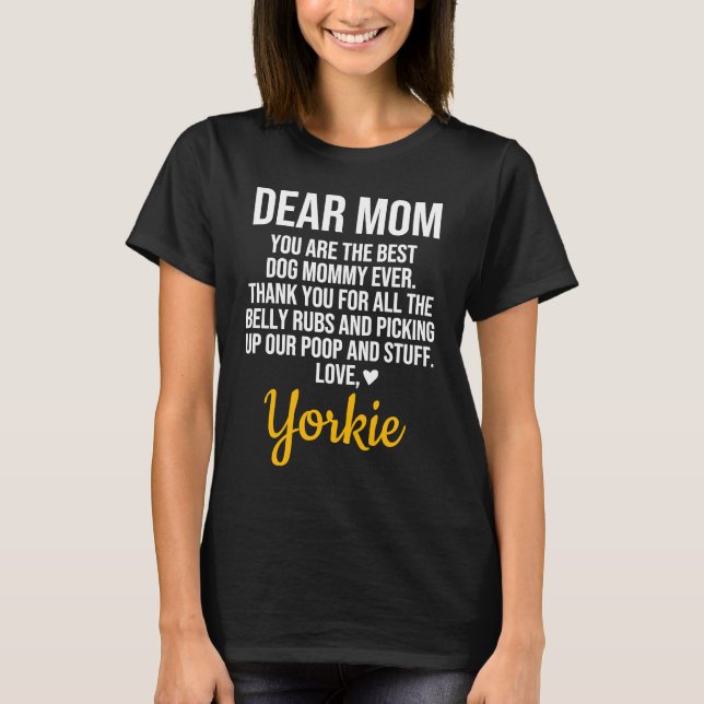 Camiseta Yorkshire Terrier Yorkie Mama (Anverso)