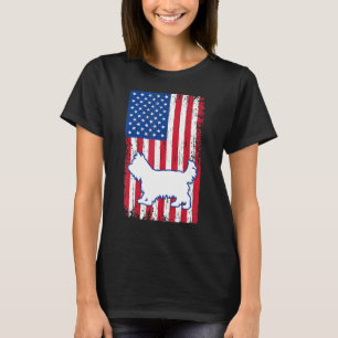 Camiseta Yorkshire Terriers Bandera Americana Usa Perro Pat