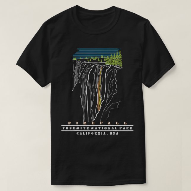 Camiseta Yosemite Firefall California EE.UU. Horsetail Fall (Diseño del anverso)