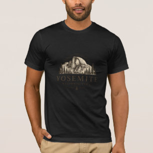 Camiseta Yosemite National Park Gráfico de Montaña Vintage