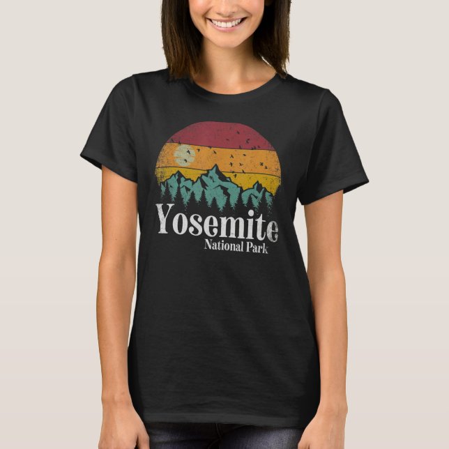 Camiseta Yosemite National Park   Retro Mountain Vintage   (Anverso)