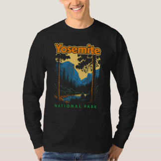 Camiseta Yosemite National Park Yosemite Valley Retro 80s
