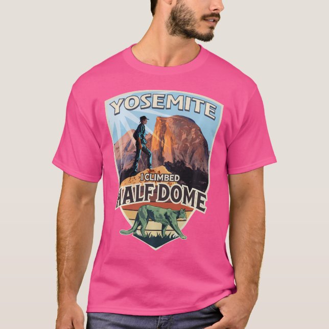 Camiseta Yosemite Que Subí Media Cúpula Con Hiker Y Mounta (Anverso)