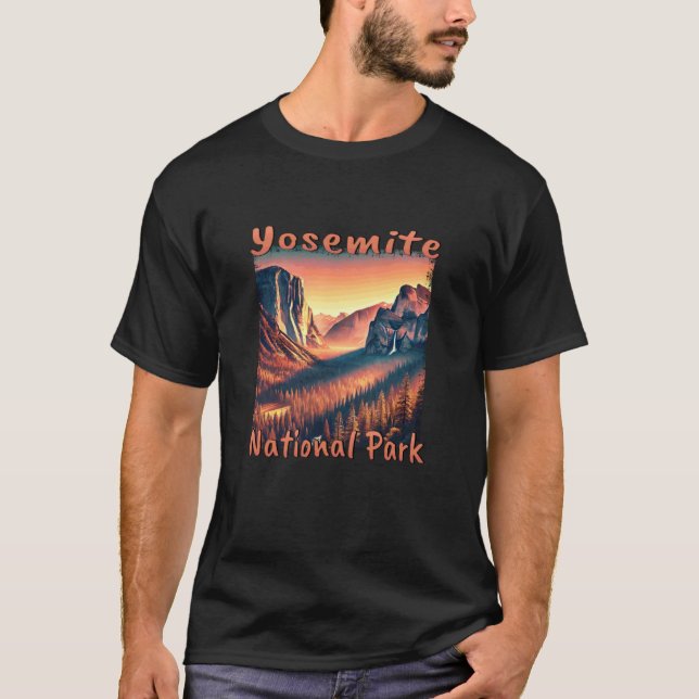 Camiseta Yosemite Sunset Hiking Nature Mountains (Anverso)