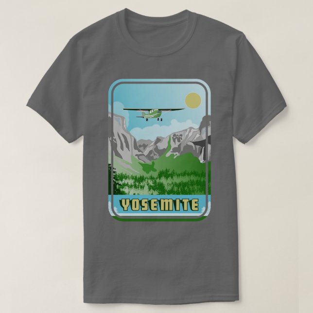 Camiseta Yosemite Vintage Travel Poster (Diseño del anverso)
