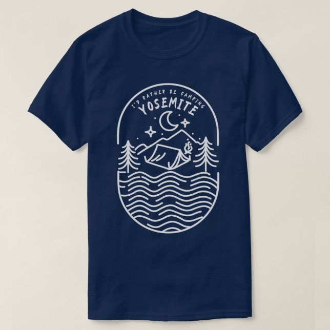 Camiseta YosemiteId Más Bien Estar Camping Trimezcla (Diseño del anverso)