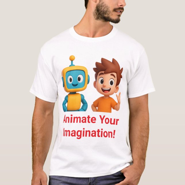 Camiseta YoToon Studio Funny 3D Cartoon T-Shirt – Animate Y (Anverso)